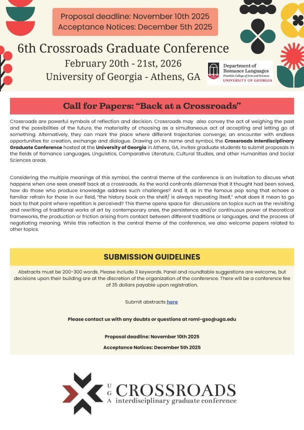 Crossroads Conference 2026 call for papers